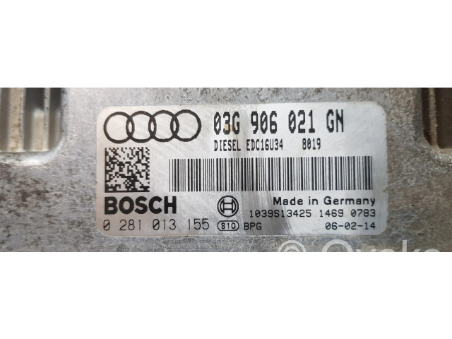 Блок управления двигателя 03G906021GN, 0281013155   Audi A3 S3 8P