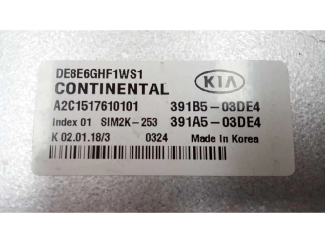 Řídící jednotka 391B103DE4, A2C1797520101   KIA Niro 2016