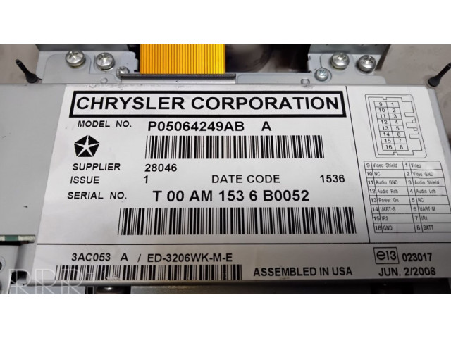 Дисплей    P05064249AB, P05064249ABA   Jeep Grand Cherokee (WK)