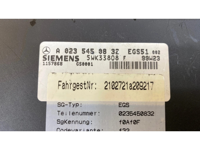 Блок управления коробкой передач A0235450832, 0235450832   Mercedes-Benz A W168