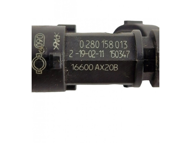 Vstřikovač 0280158013, 16600AX20B   Nissan Note (E11)    CR14DE 
