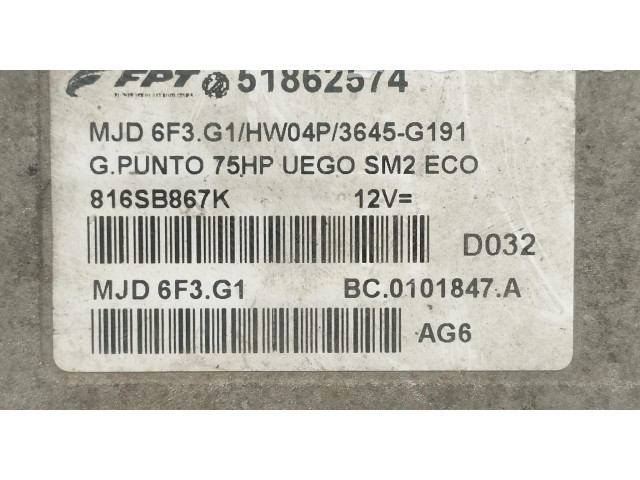 Комплект зажигания 51862574, 51862574   Fiat Punto Evo