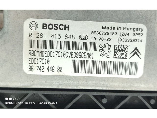 Řídící jednotka 0281015848   Peugeot 207 2006
