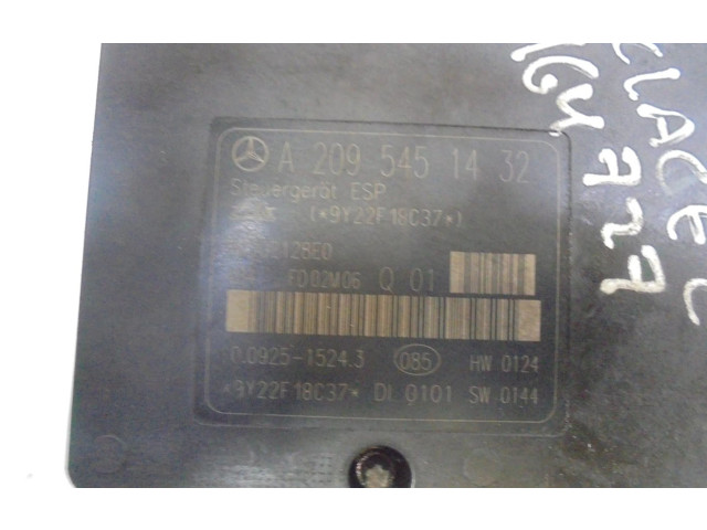 Блок управления АБС A2095451432   Mercedes-Benz C W203