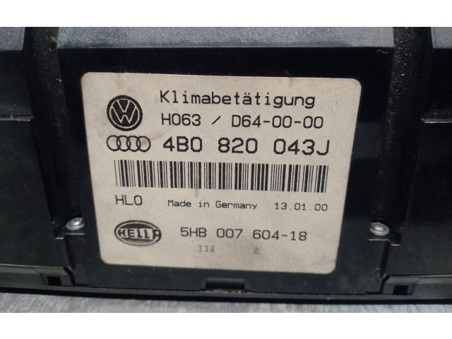 Блок управления климат-контролем 4B0820043J, 5HB00760418   Audi A6 Allroad C5