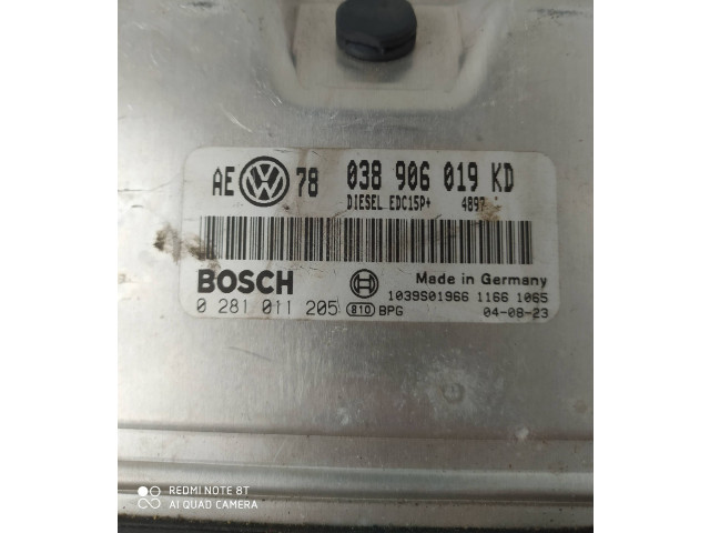Řídící jednotka 038906019KD, 0281011205   Audi A6 S6 C6 4F 2007