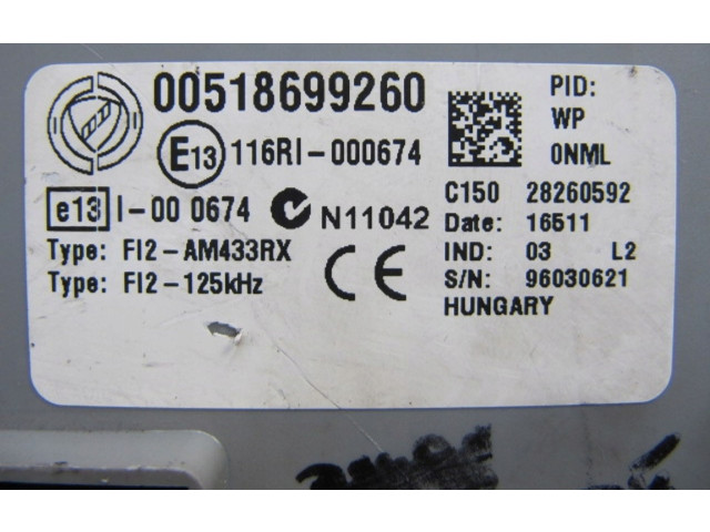 Pojistková skříňka Řídící jednotka BSM 00518699260   Fiat Punto Evo 2010