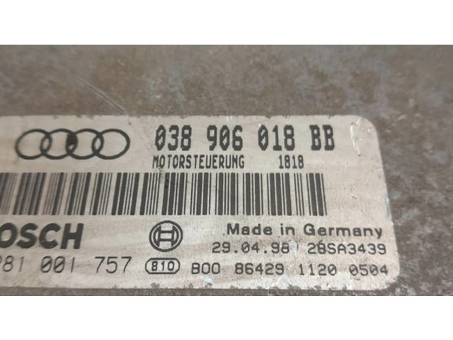 Блок управления двигателя 038906018BB, 28SA3439   Audi A3 S3 8L