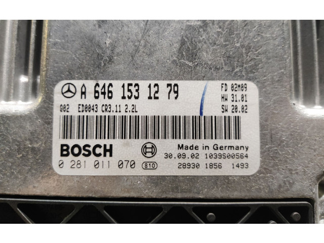 Řídící jednotka A6461531279, 0281011070   Mercedes-Benz E W211 2003