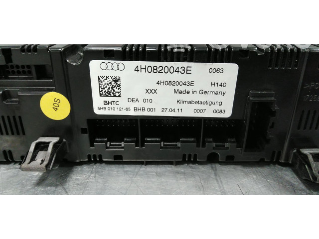 Блок управления климат-контролем 4H0820043E, 4H0820043H   Audi A8 S8 D4 4H