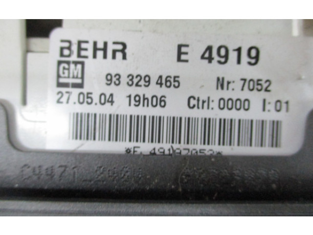Блок управления климат-контролем 93329465   Opel Meriva A