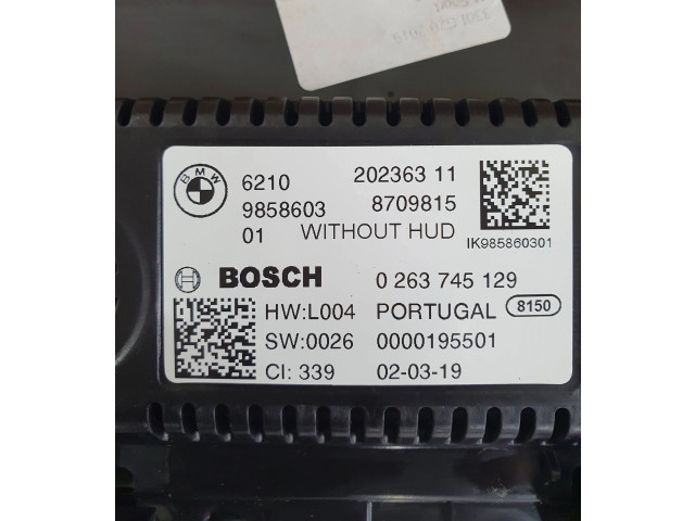 Přístrojová deska  BMW 3 G20 G21 2019 8709815  
