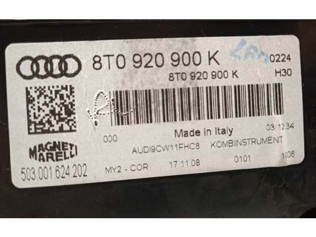 Спидометр (приборный щиток) 8T0920900K   Audi  A5 Sportback 8TA  2009 - 2016 года