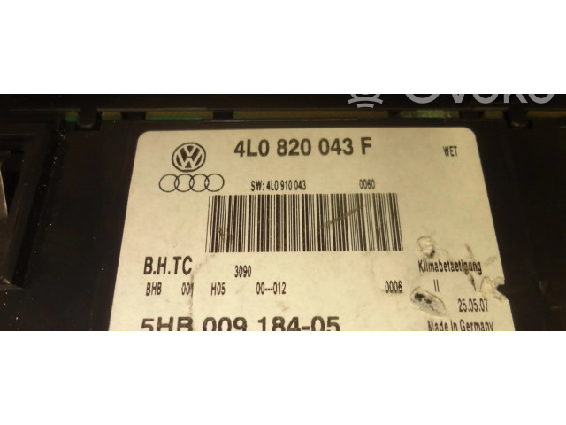 Блок управления климат-контролем 5HB009184-05, 4L0820043F   Audi Q7 4L