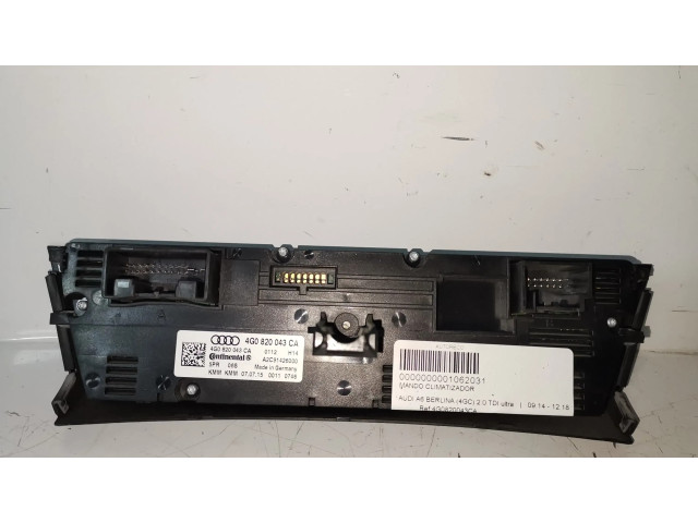 Блок управления климат-контролем 4G0820043CA, A2C91426000   Audi A6 S6 C7 4G
