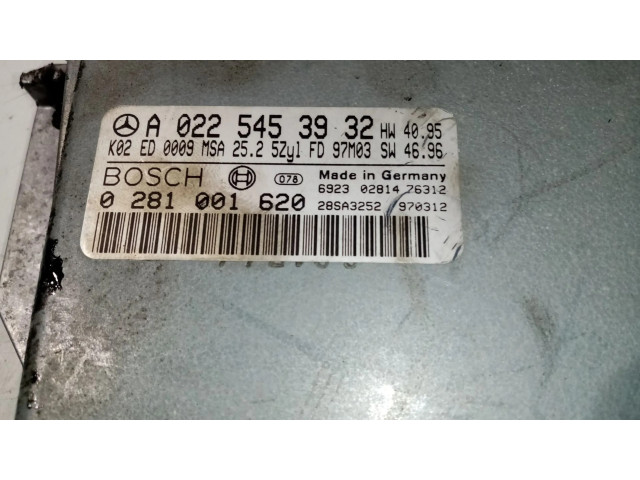 Řídící jednotka A0225453932, 0281001620   Mercedes-Benz E W210 2010