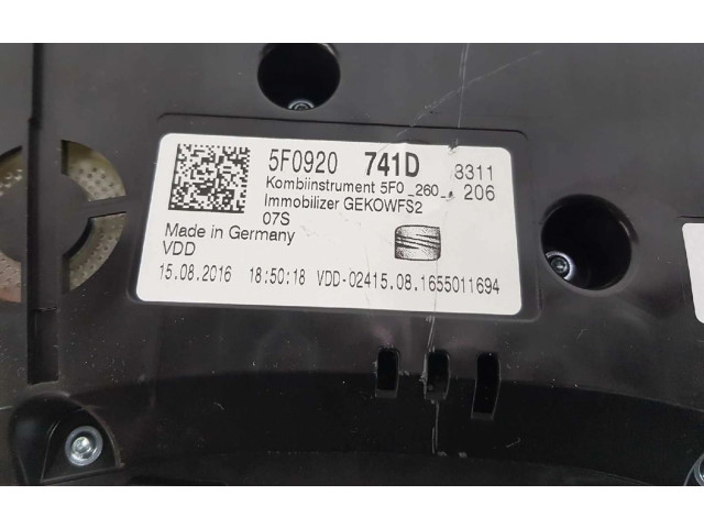 Панель приборов 5F0920741D, 5F0920741D   Seat Ateca       