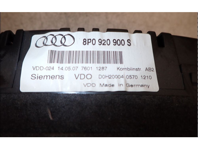 Pojistková skříňka Спидометр (приборный щиток) 8P0920901D   Audi A3 S3 A3 Sportback 8P 2007