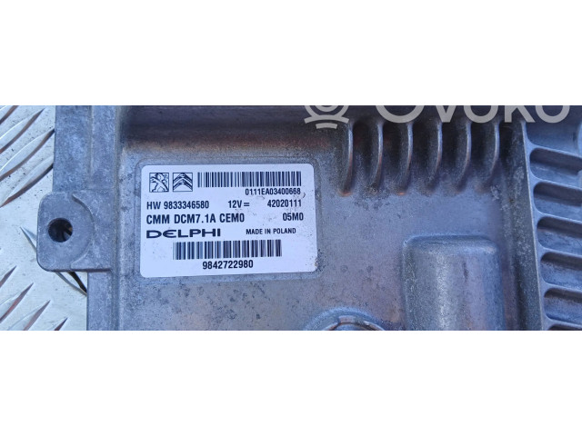Блок управления двигателем Блок управления 9833346580, 42020111   Peugeot 5008