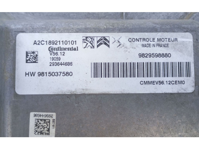 Řídící jednotka 9829598880, A2C1892110101   Peugeot 2008 I 2019