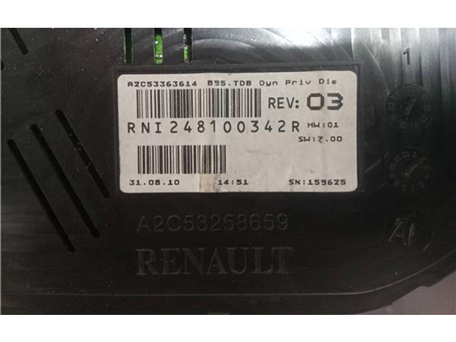 Přístrojová deska  Renault Megane III 2014 248100342R  