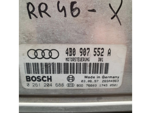 Блок управления двигателя 4B0907552A, 0261204688   Audi A6 S6 C5 4B