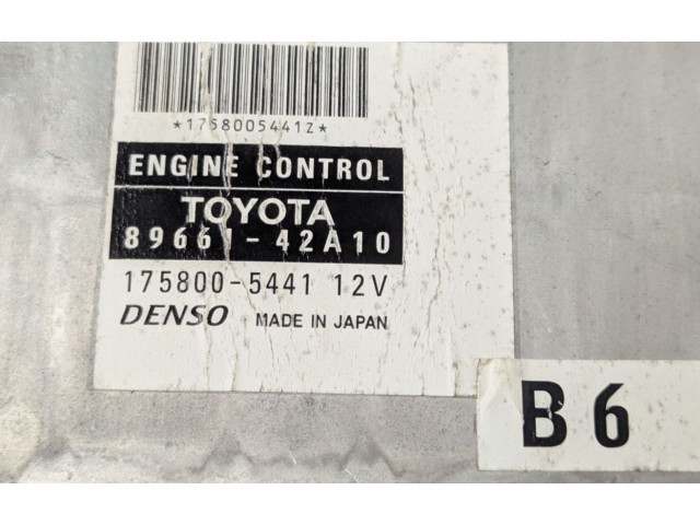 Řídící jednotka 175800-5441, 89661-42A10   Toyota RAV 4 (XA20) 2005