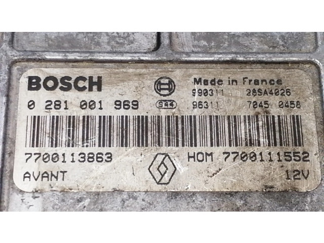 Řídící jednotka 0281001969, 7700113863   Renault Megane I 2000