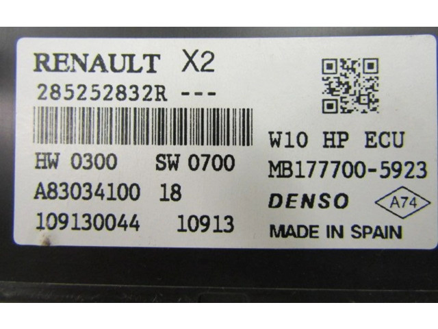 Блок управления климат-контролем 285252832R, 285252832R   Renault Zoe