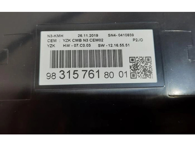 Přístrojová deska  Opel Corsa F 2020 9831576180  