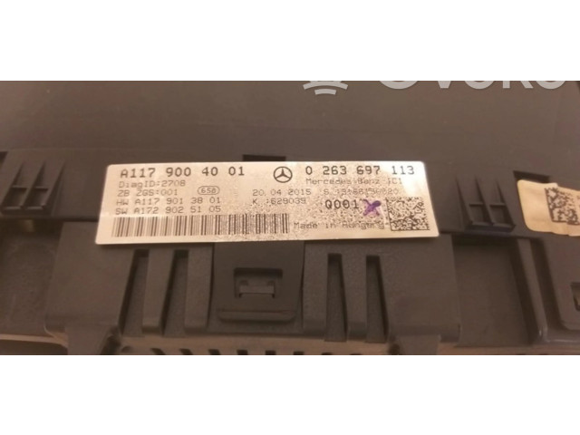 Přístrojová deska  Mercedes-Benz CLA C117 X117 W117 2015 A1179004001, 0263697113  