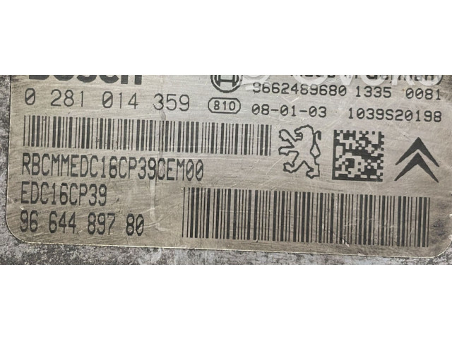 Řídící jednotka 0281014359, 0281014359   Peugeot 807 2008