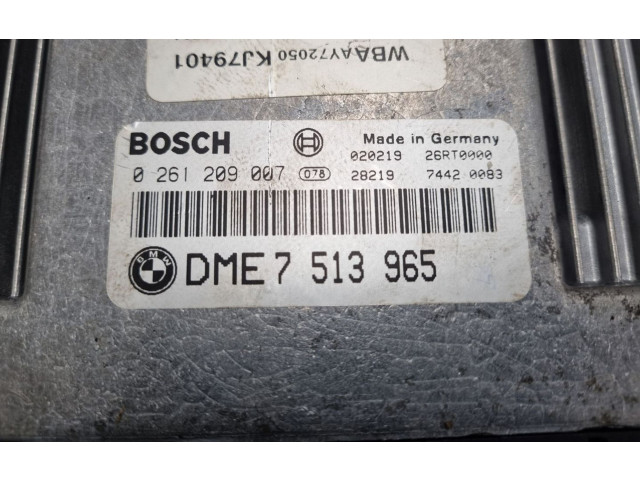 Řídící jednotka 0261209007, 7513965   BMW 3 E46 2002