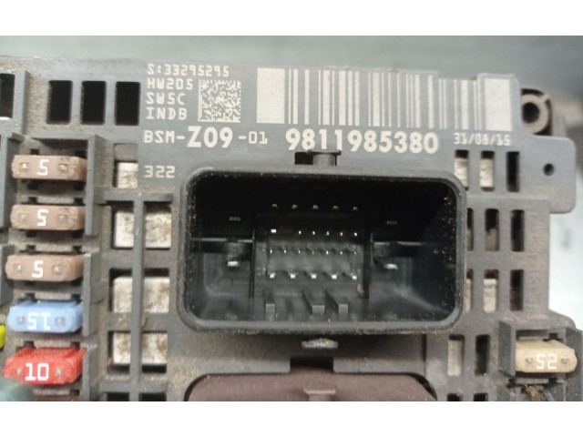Pojistková skříňka Řídící jednotka BSM 9811985380, 33295295   Peugeot 508 2015