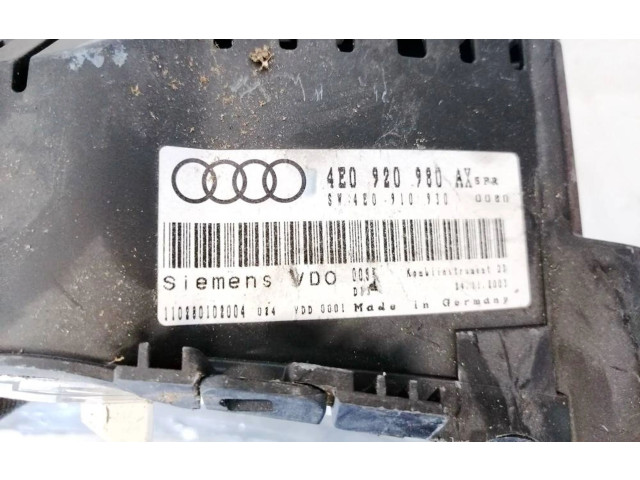 Панель приборов 4e0920980, 4e0910930   Audi A8 S8 D3 4E       