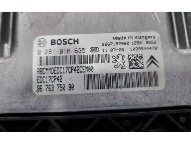 Řídící jednotka 0281016635, 9676379080   Peugeot 508 2011