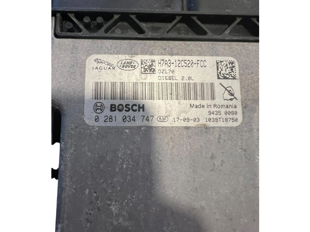 Řídící jednotka 0281034747, H7A312C520   Land Rover Range Rover Velar 2018