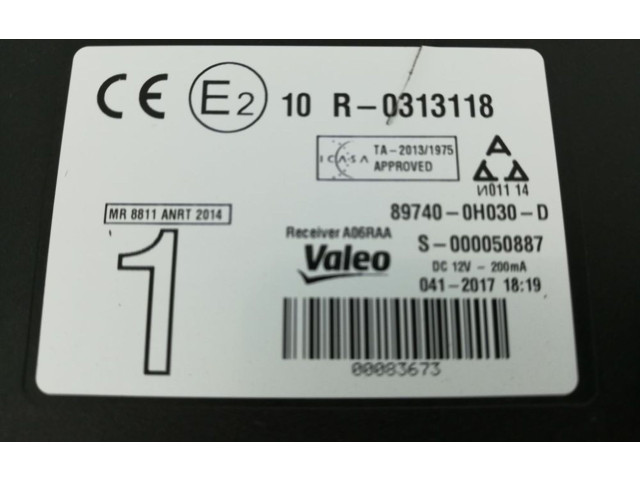 Блок управления парковки Toyota Aygo AB10  2005 - 2014 года 0H030, 89740      
