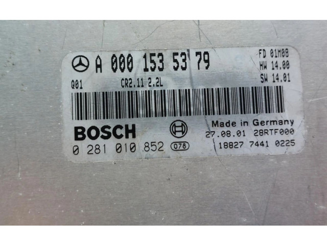 Řídící jednotka A0001535379, 0281010852   Mercedes-Benz C W203 2001