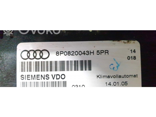 Модуль блока управления кондиционером 8P0820043H   Audi A3 S3 8P