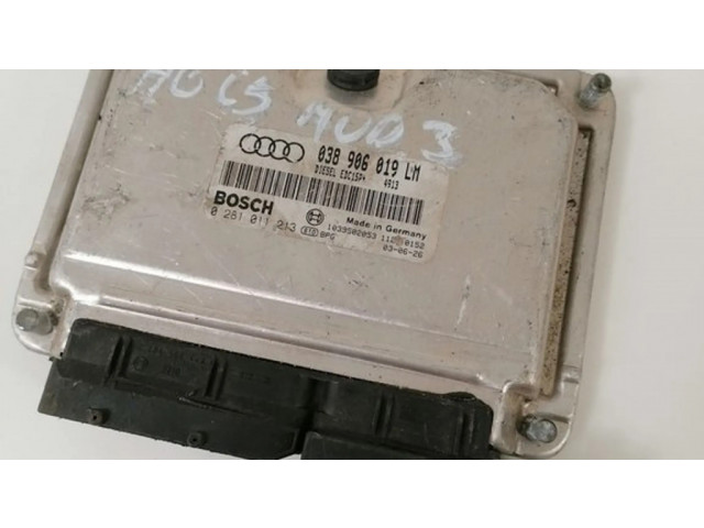 Блок управления двигателя 038906019LM, 0281011213   Audi A4 S4 B6 8E 8H