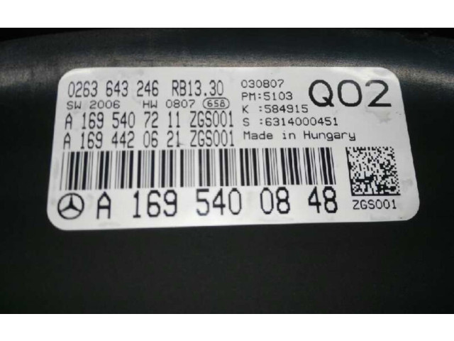 Přístrojová deska  Mercedes-Benz A W169 2007 A1695400848  