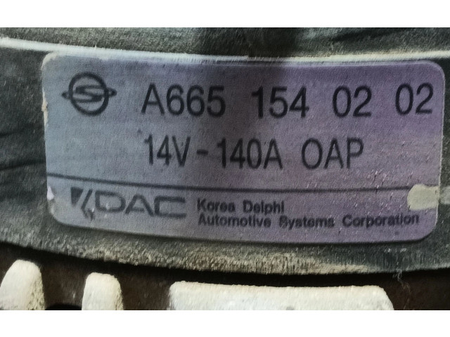 Генератор 6651540002, A6651540202   SsangYong Rexton      