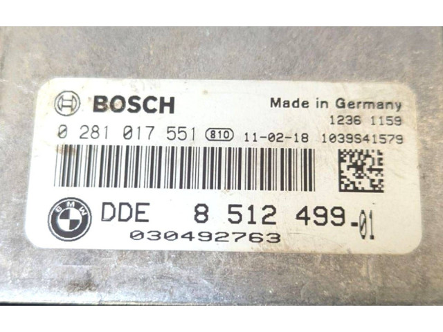 Řídící jednotka 0281017551, 8512499   BMW 1 E81 E87 2011