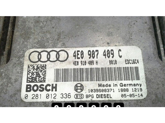 Блок управления двигателя 4E0907409C   Audi A8 S8 D3 4E