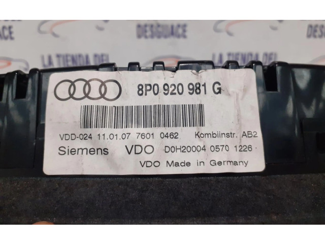 Přístrojová deska  Audi A3 S3 A3 Sportback 8P    