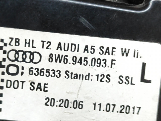 Задний фонарь левый 8W6945093F    Audi A5   2016- года