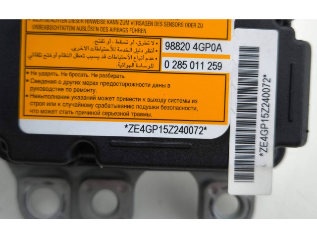 Блок подушек безопасности 988204GP0A, 0285011259   Infiniti Q50