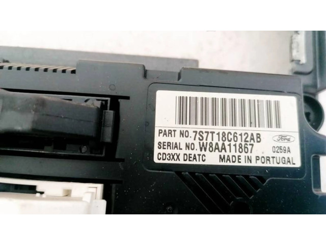 Блок управления климат-контролем 7S7T18C612AB, W8AA11867   Ford S-MAX