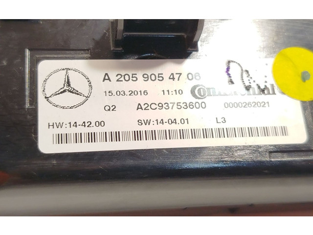 Блок управления климат-контролем A2059054706, A2C93753600   Mercedes-Benz C W205